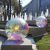 Iridescent Inflatable Mirror Ball Big Shiny Balls Airtight Giant Mirror Balloon Large PVC Sealed Sphere For Wedding Decoration 4