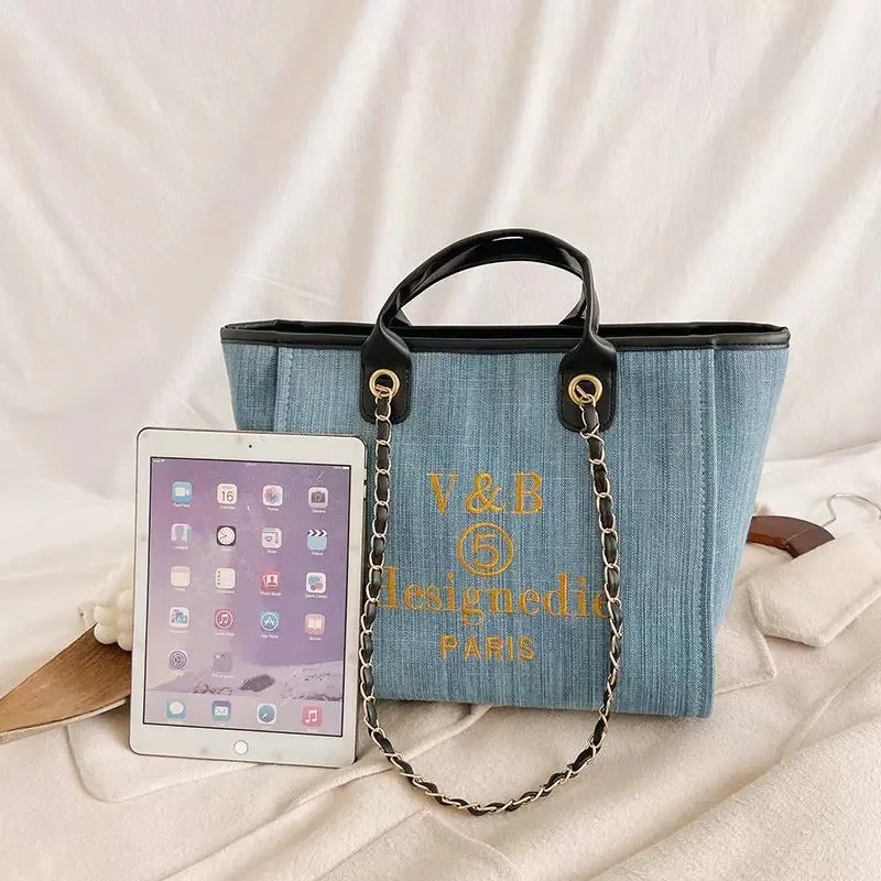 Women's Canvas Printed Handbag, Women's Casual Printed Large Capacity Handbag, Beach Shopping Bag Tote Bag Women's Handbag