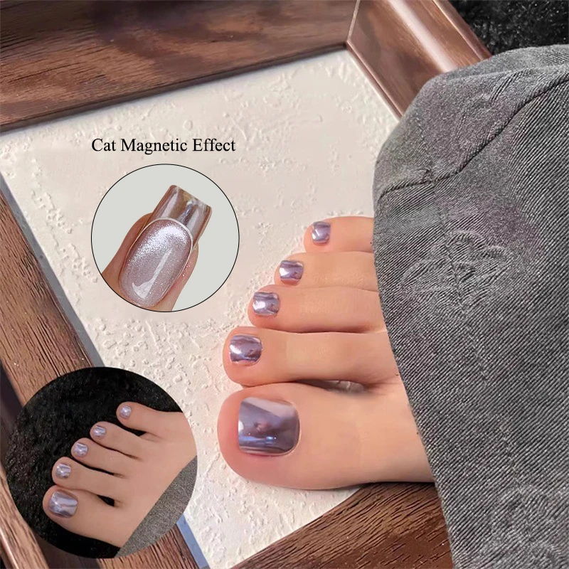 Silver Cat Magnetic Powder 2in1 Water Light Pink Cat Magnetic Effect Metallic Pigment Dust Nail Art Manicure Supplies
