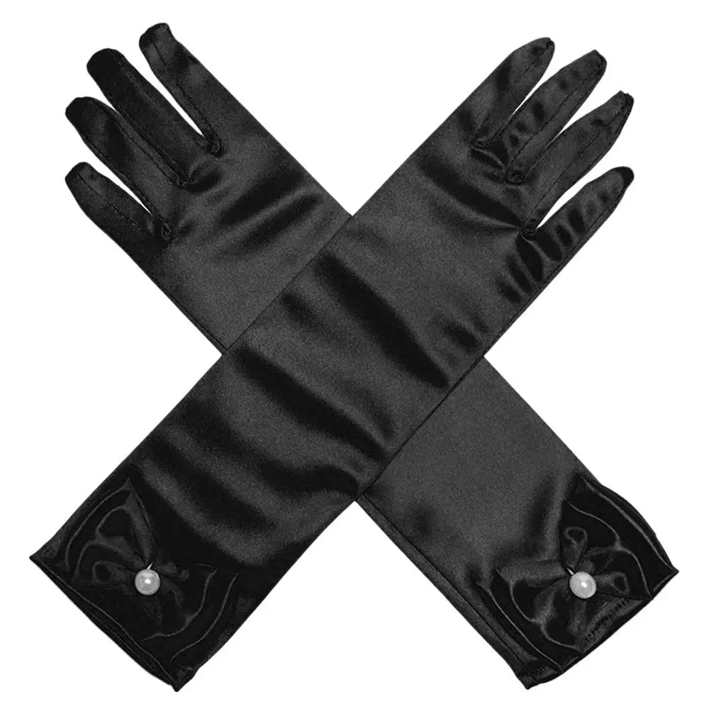 Lusofie Kanten handschoenen met bloemen, vingerloze handschoenen voor dames, lange witte gebreide handschoenen, jaren 20, elastische handschoenen, vintage, meisjes, voor bruiloft, thee-party, cosplay