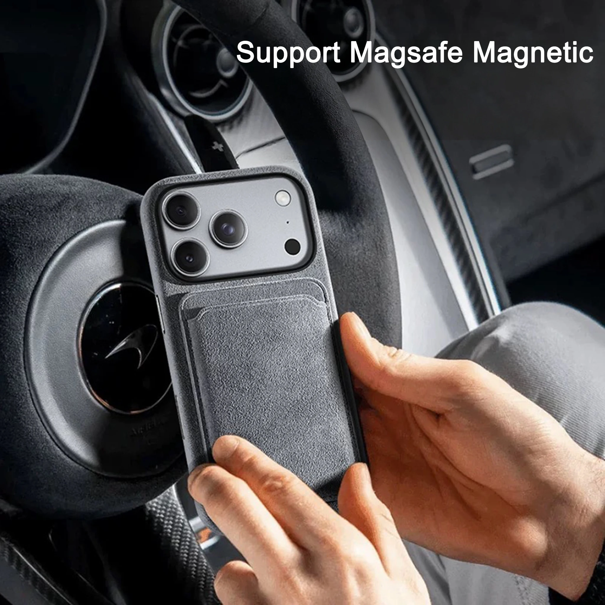 حافظة الكانتارا الإيطالية لهاتف آيفون 17 برو ماكس...