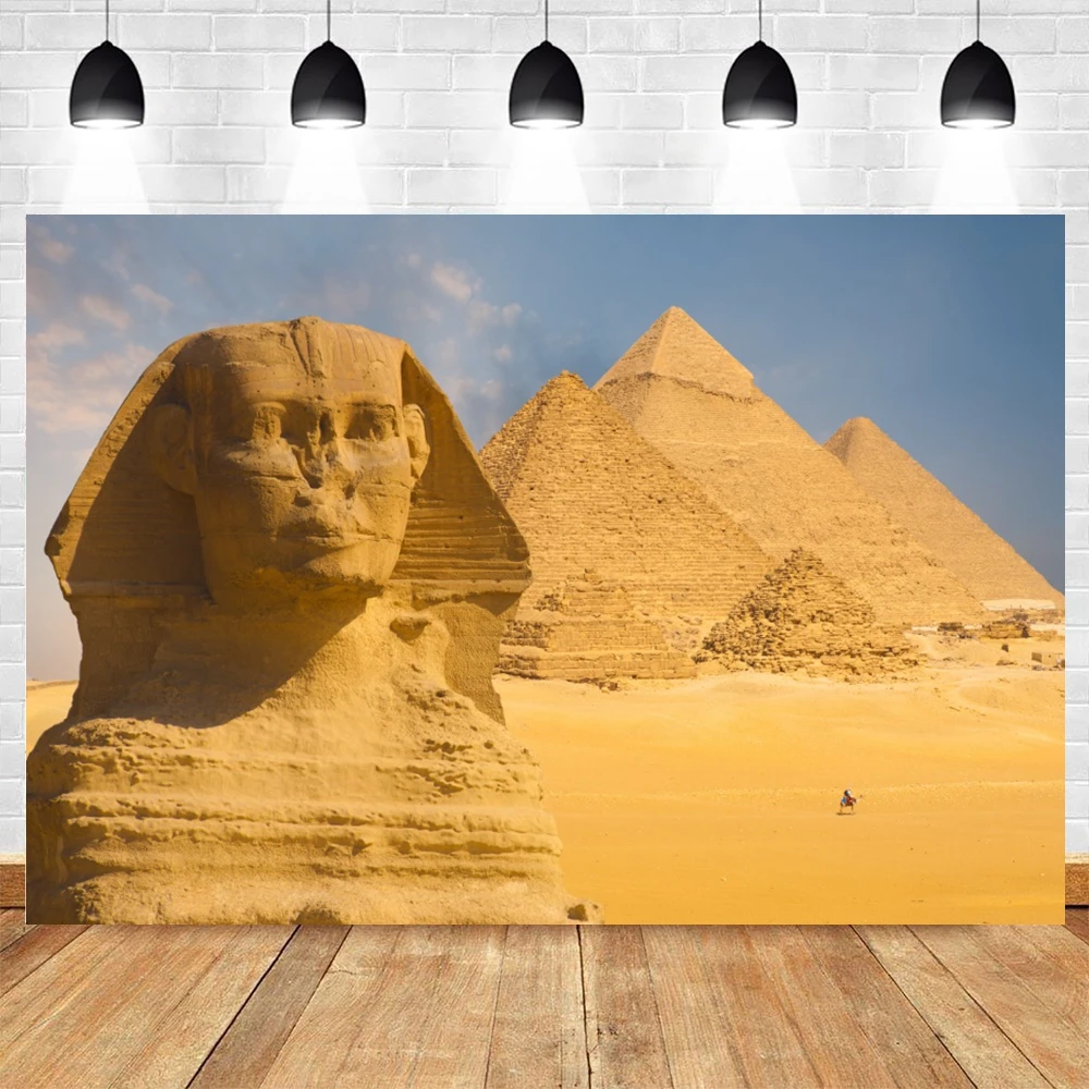 Egyptian Pyramids Backdrop Egypt Ancient Architecture Ruins Natural Desert Sand Dunes Photography Background Photo Studio Props