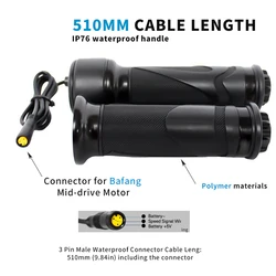 Enhanced Electric Bike Speed Control Handle with Twist Throttle - Universal Voltage Compatibility (Twist Throttle - FS)
