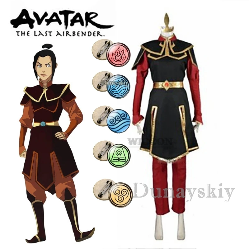 Anime Avatar Cosplay L'Ultimo Airbender Azula Cosplay Set Costume Cosplay Halloween Abbigliamento Cosplay Con Emblemi Cosplay Azula