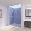 Shower Door, 56-60" W X 74" H Single Sliding Frameless Shower Door with Magnet,5/16" (8mm) Clear Tempered Glass, Chrome 6