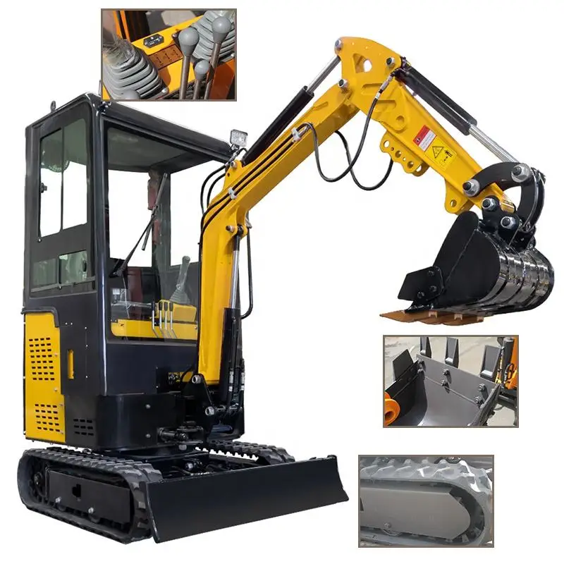 

Excavators Machine Automation Hydraulic Mini Small Micro Crawler 1.8 Ton Bagger Digger Mini Excavator 1 2 3 Ton