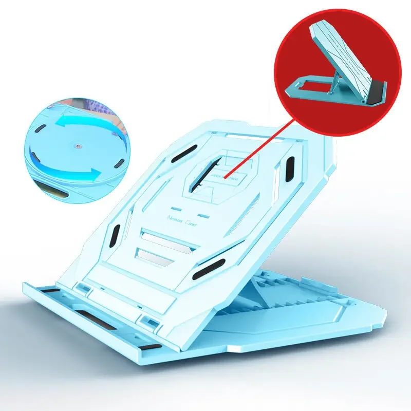 Adjustable Folding Laptop Stand Holder For Macbook Lenovo Asus HP Dell Lapdesk 360 Rotating Notebook Tablet Cooling Pad Bracket