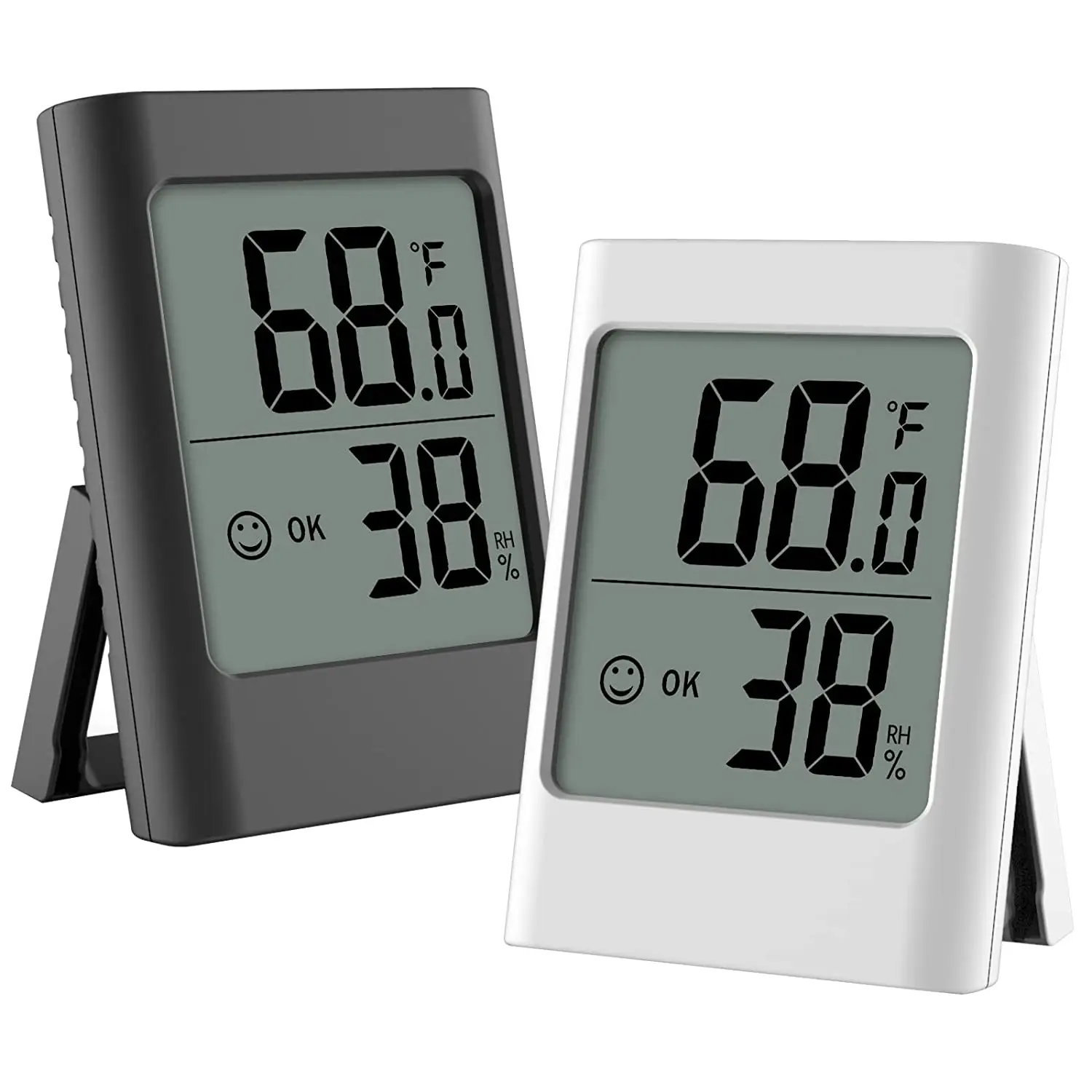 EAGLE PEAK Digital Hygrometer, 2 Pack Indoor Thermometer Humidity Gaug