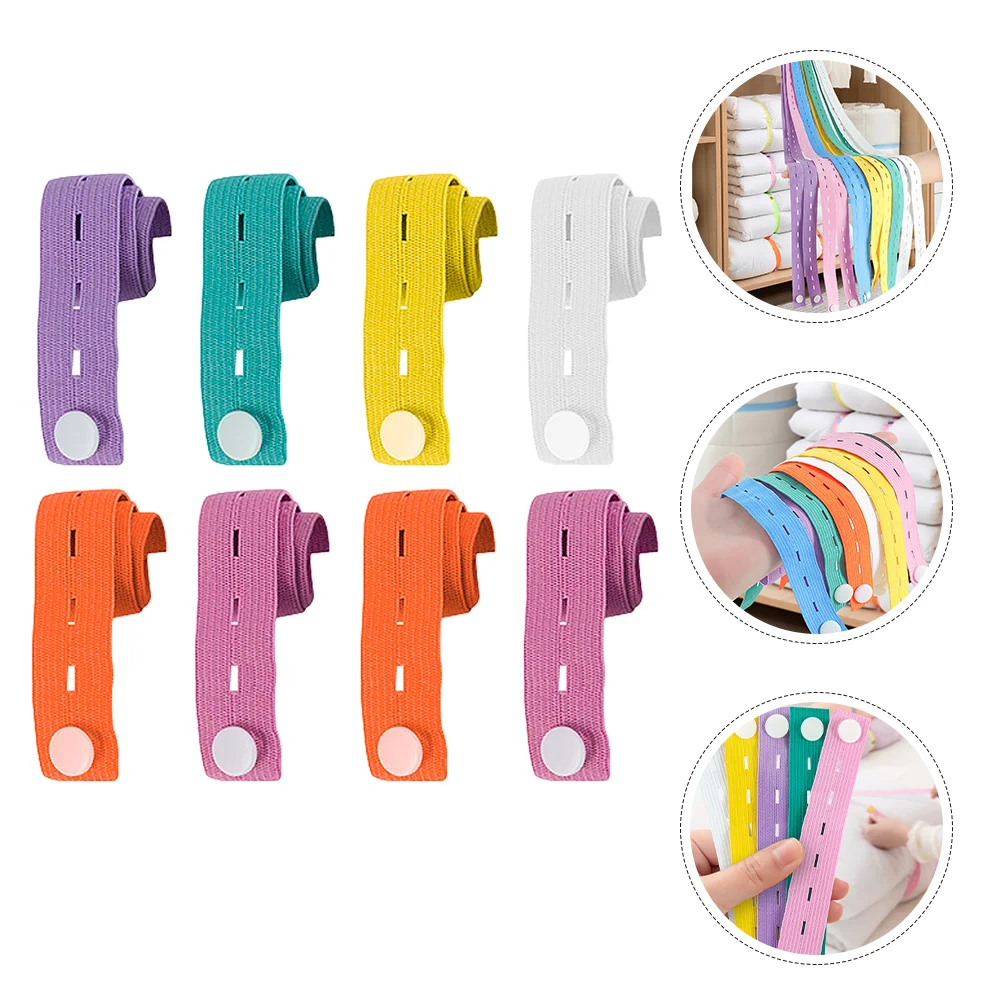 

8pcs Clothing Roll-up Straps Clothes Wrapping Straps Adjustable Folding Straps