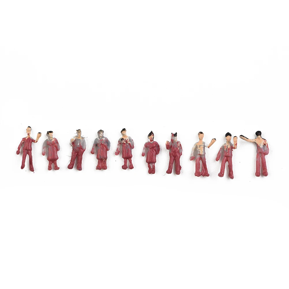100PC 1:200 Scale Hand-made Toy Figures People Figures DIY Character Model Building Passenger Standing Seated Miniature Passerby - 5