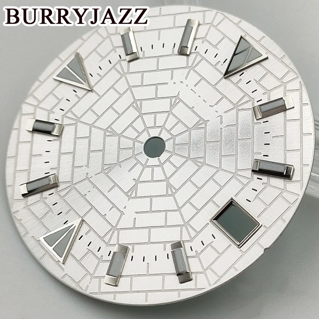 Burryjazz Relógio Luminoso Dial Nenhum Logotipo Preto Azul Prata Deep Blue Dial Verde Oclock 3.8 Oclock Case Crown 285 Milímetros Nh35 - Image 2