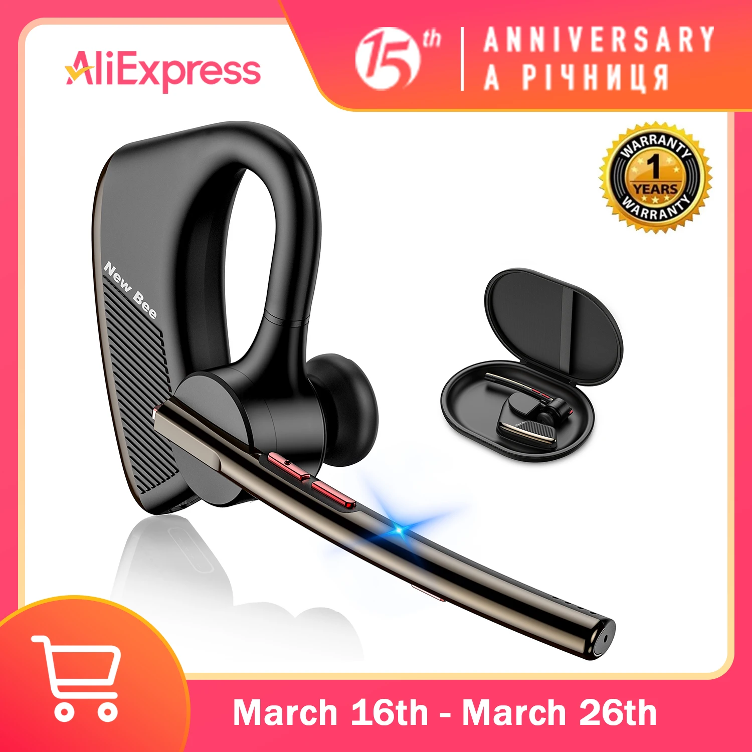 NewBeeM50BluetoothWirelessHeadset5.2EarphonesHeadphonewithDualMicHands-freeBusinesCVC8.0NoiseCancellingEarpiece-AliExpress44