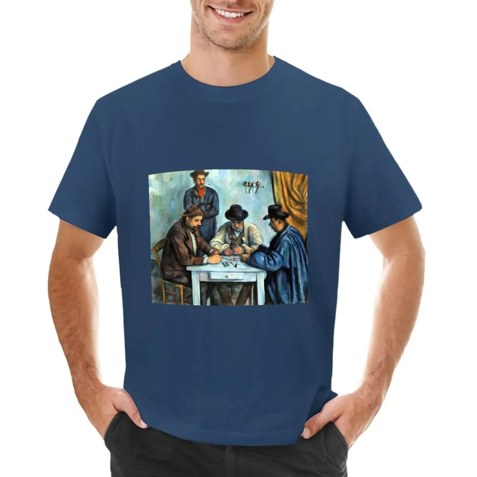 

Paul Cezanne The Card Players T-Shirt tees sports fans mens plain t shirts