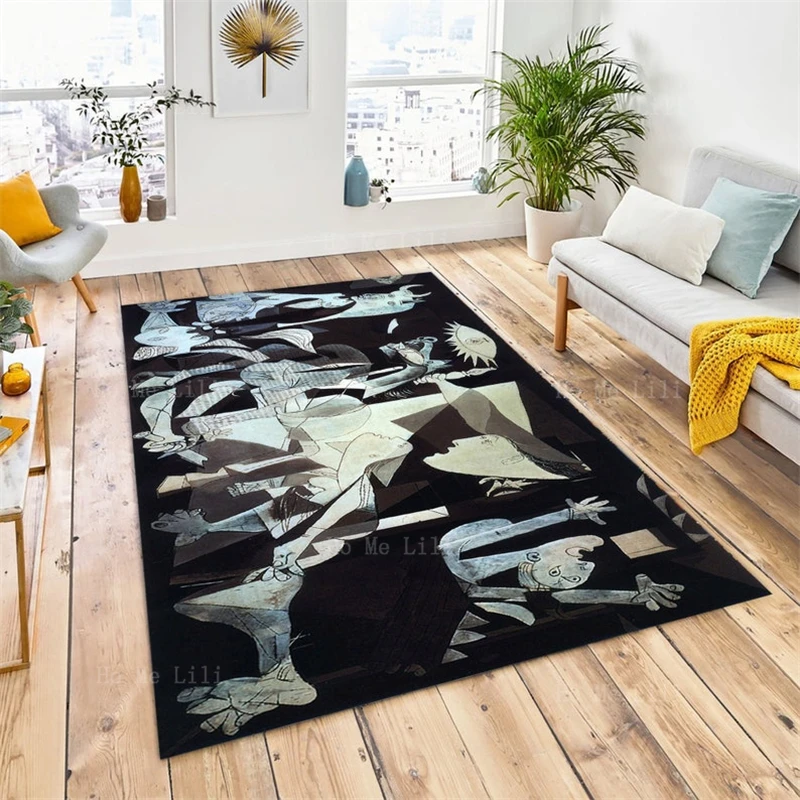 Picasso Print Painting Face Minimalista Abstract Creative Art Lover Tappeti Decorativi Colorati In Flanella Tappeto Unico