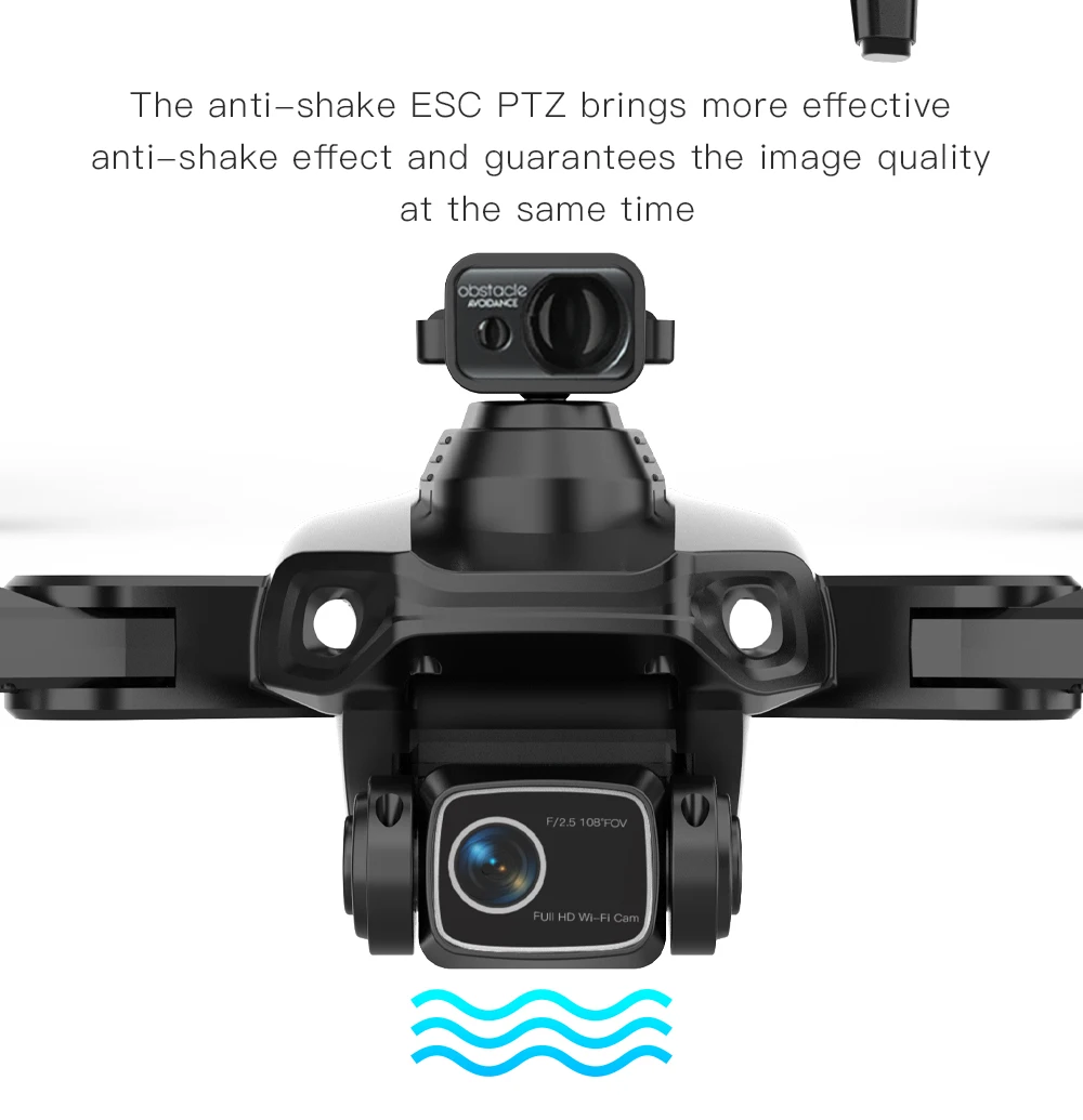 Drone L900 Pro Max 8K avec 3 batteries plié, montrant sa compacité et son design pliable