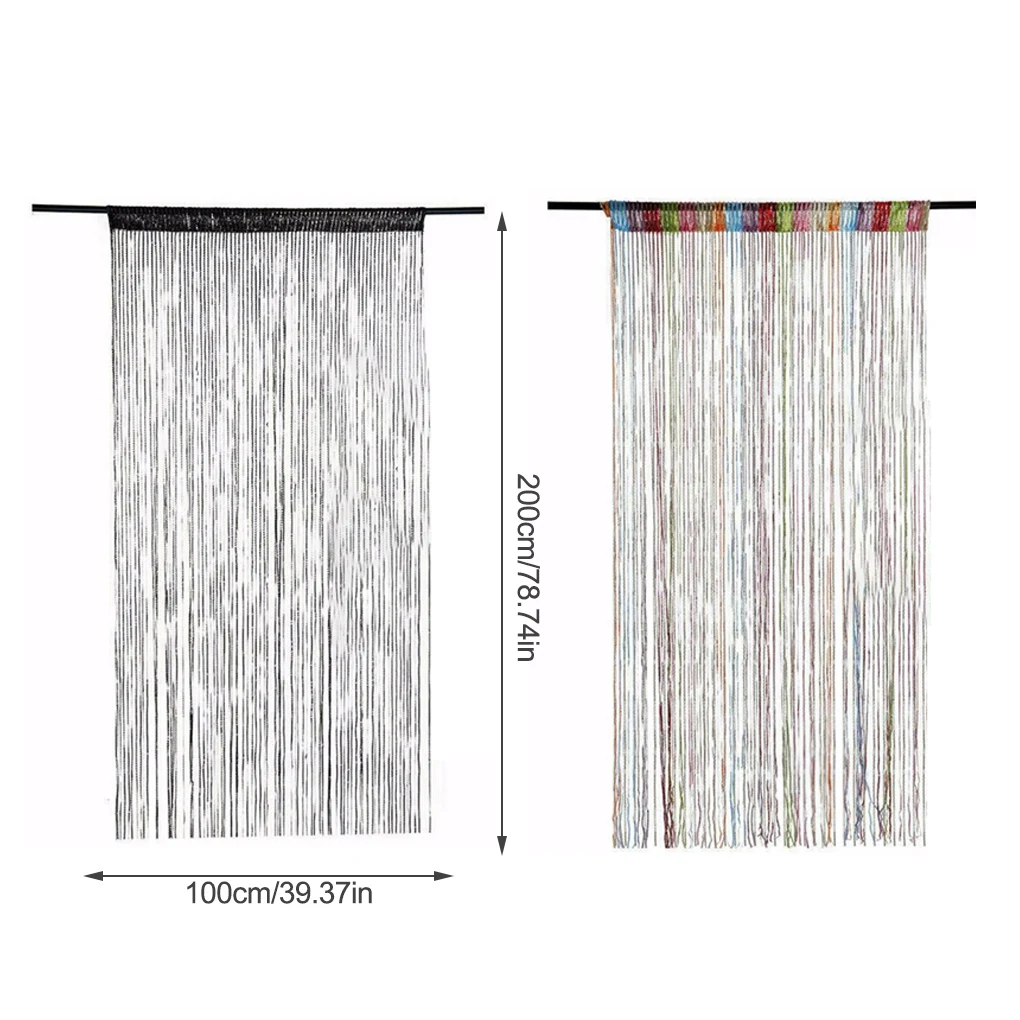 Beads Curtain for Doorway Wood Bamboo Handmade Partition Divider Living Room Bedroom String 1X2M Fringe Curtains Home Hardware
