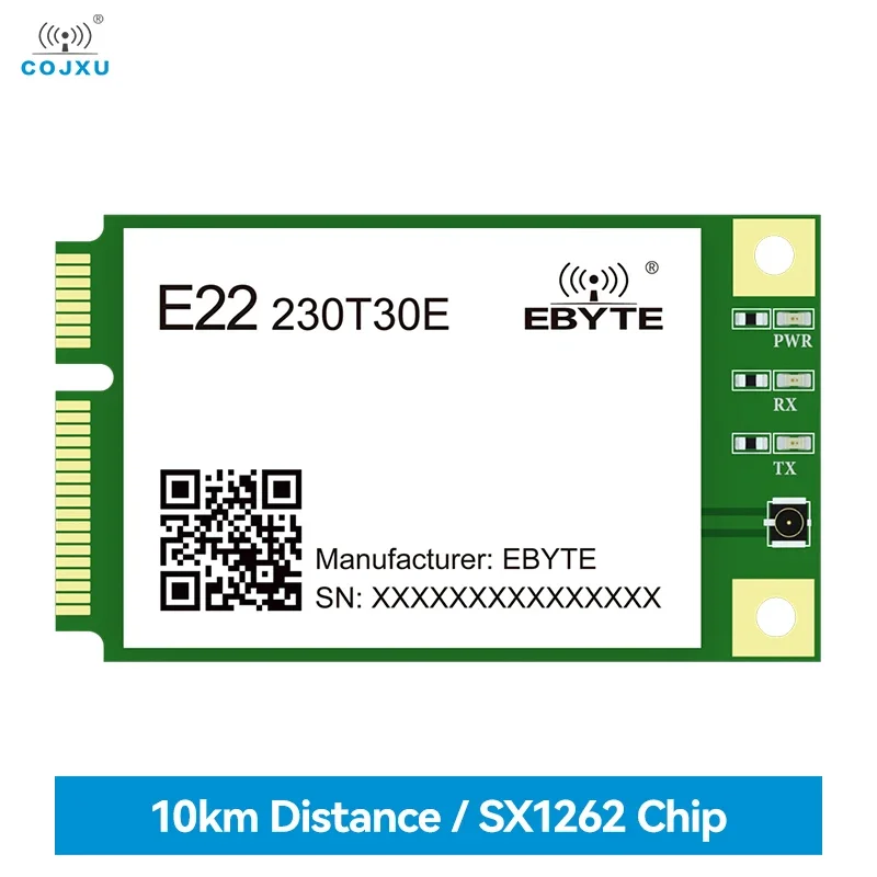 

LoRa Wireless Transceiver Module 230MHz 30dBm UART/RS485/RS232/USB E22-230T30E IPEX 1W 10KM Network RSSI LBT AIR WAKE UP