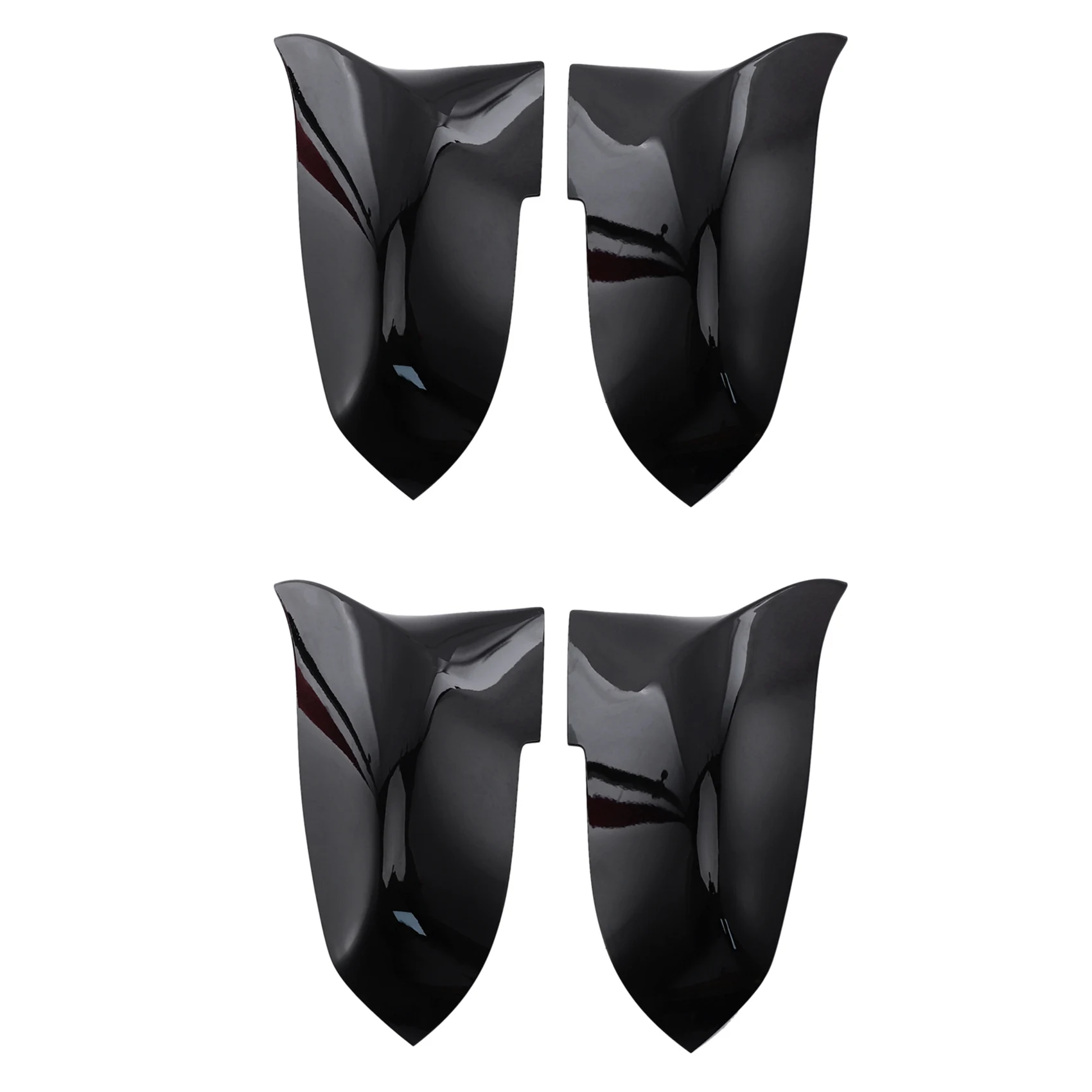 

4X for Bmw F20 F21 F87 M2 F23 F30 F36 X1 E84 Gloss Black Side Mirror Cover Cap Rearview -M4 Style(Bright Black)