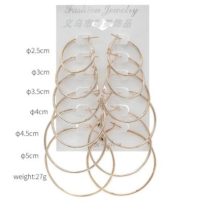 /12Pairs Punk Hoop Earrings Set Big Circle Earrings Jewelry for Women Girls Steampunk Ear Clip Punk Earring Ear Ring