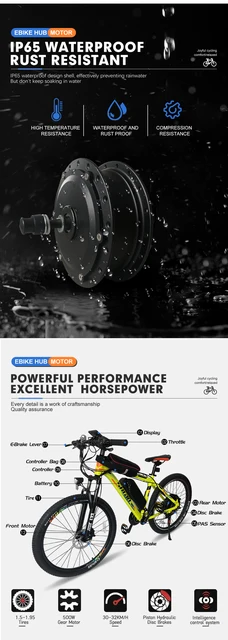 Conversione Bici Elettrica 20 Pollici Kit Conversione Bici