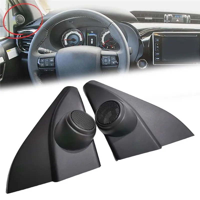 2PCS 자동차 트위터 스피커 수정된 오디오 도어 코너 접착제 스피커 커버 Toyota Hilux For Fortuner 2016-2020-A54R