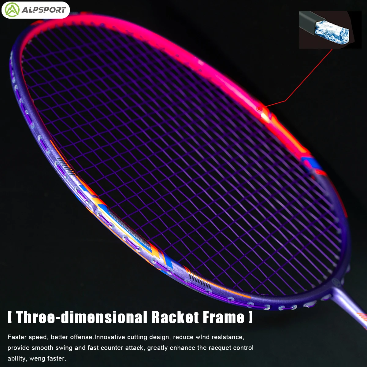 ALP GJ 10U badminton racket ultra-light 52g imported for