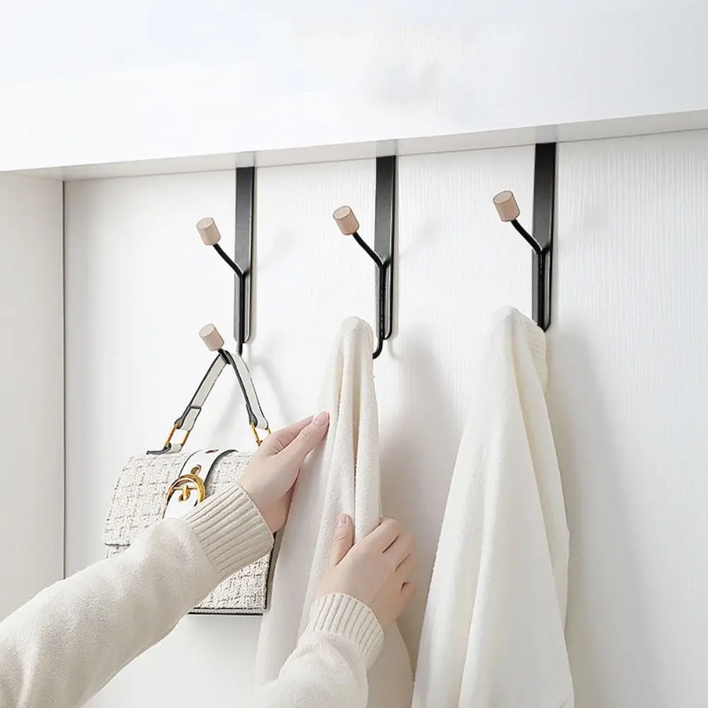 Hanging Clothes Sturdy Metal Over The Door Hooks Wardrobe Door Hooks Organizer Rack