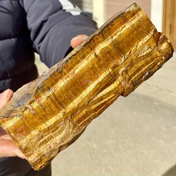 Magical Rare Natural Tiger Stone Quartz Crystal Mineral Specimens Heal Home Office Degaussed Decorative Energy Treatment Gems