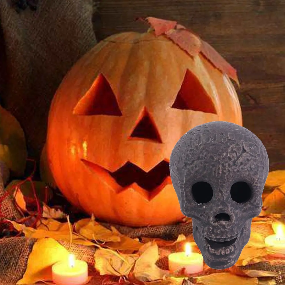 

Fine Workmanship Terror Portable For Fireplace Fireproof Realistic Halloween Skull Decor Prop Skull Sculpture Ceramic Ornaments