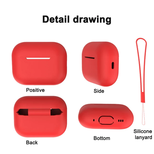 Funda de silicona líquida para Airpods Pro 2 2. ª generación Airpods 1 2 3.  ª funda protectora para auriculares, accesorios - AliExpress