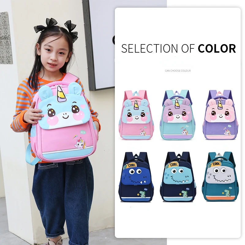 Unicorn Cat Dolphin Pattern Backpack Kindergarten School Bag Children Large  Capacity Backpacks Kids Cartoon Shoulder Purse - AliExpress