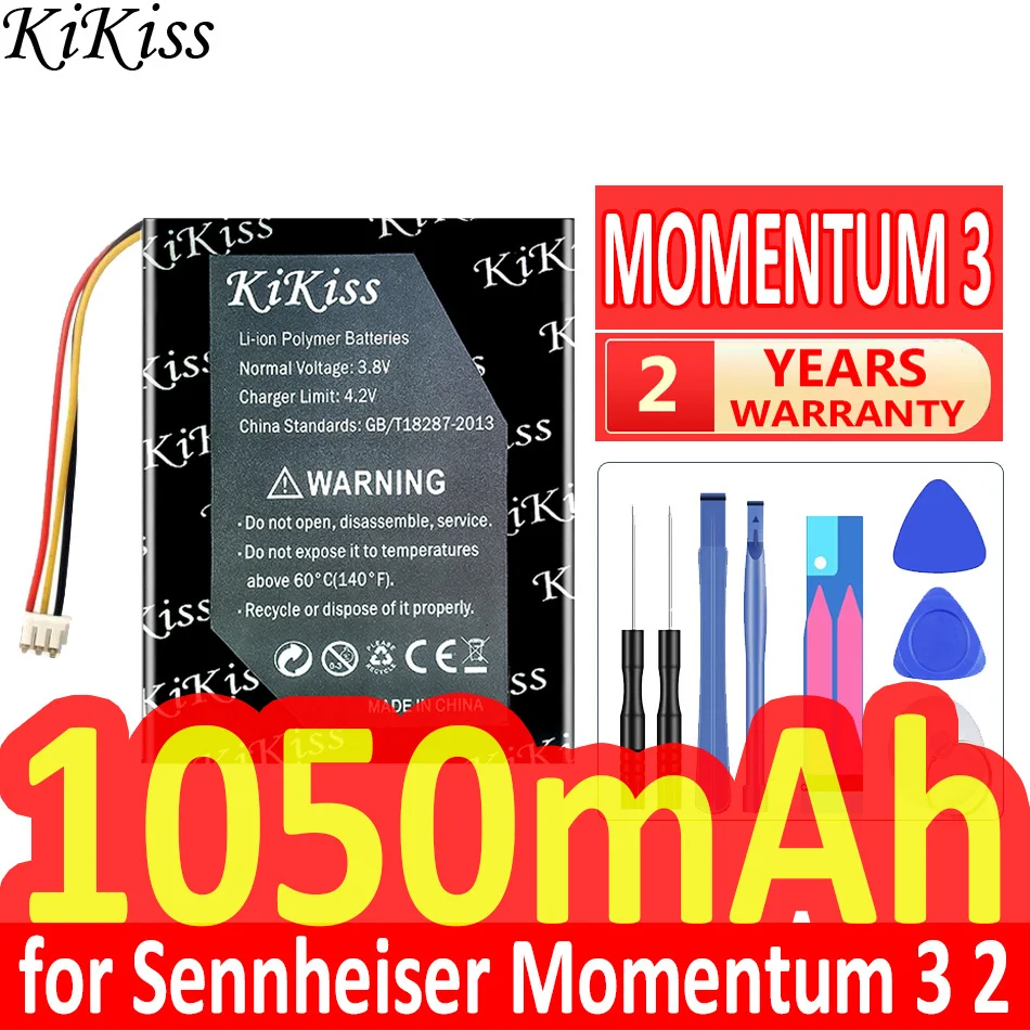 1050Mah Kikiss Potente Batteria Per Sennheiser Momentum 3 Wireless Momentum True Wireless 2 Wireless2