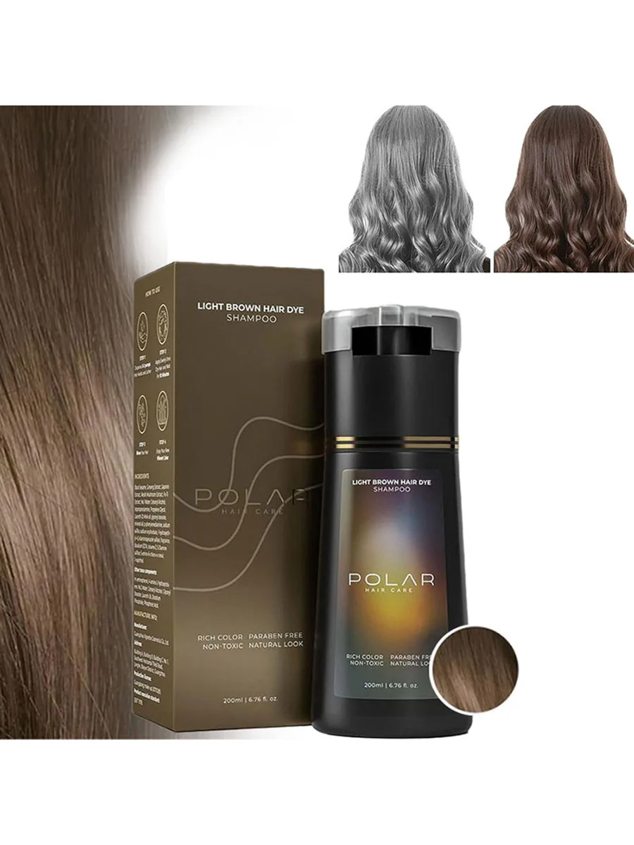 Effortless Quick-Color Hair Dye Shampoo with Natural Plant Ingredients
