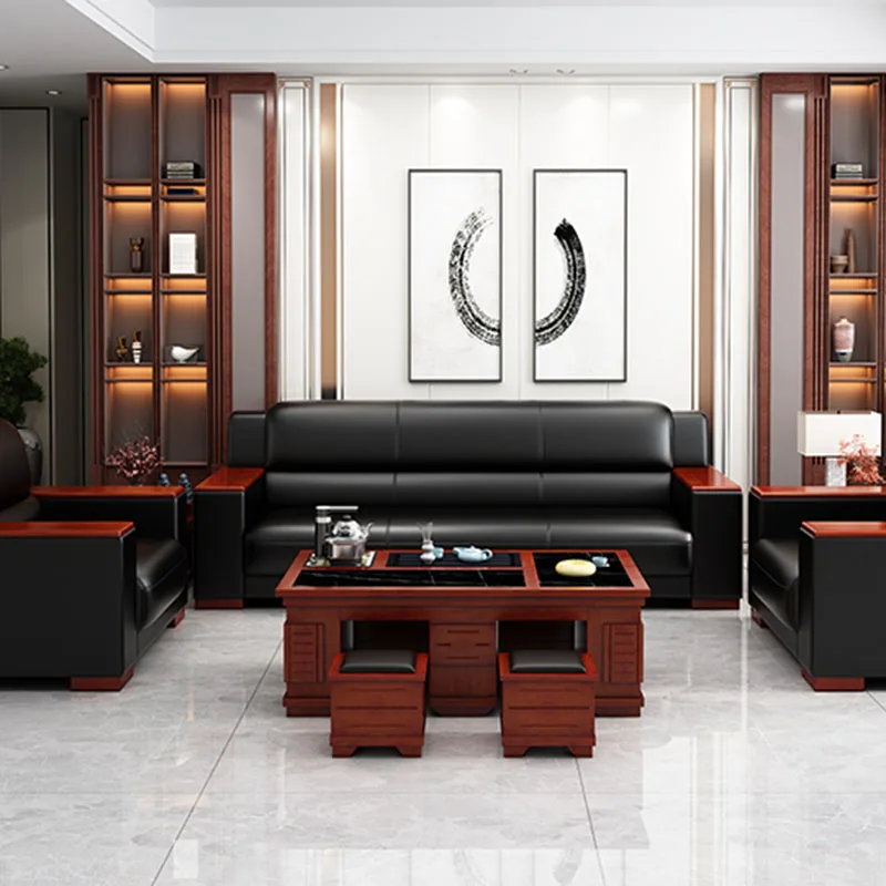 Accent Large Office Sofas Lounge Leather European Executive Office Sofas Reception Modernos Para Sala Furniture