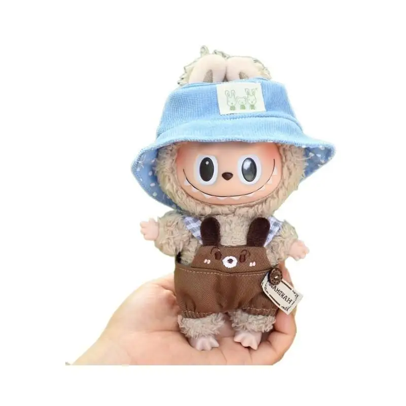 17cm Cute Mini Plush Doll'S Clothes Outfit Accessories For Korea Kpop Exo Labubu Idol Dolls Dog Overalls Set Clothing Kid Gift 5