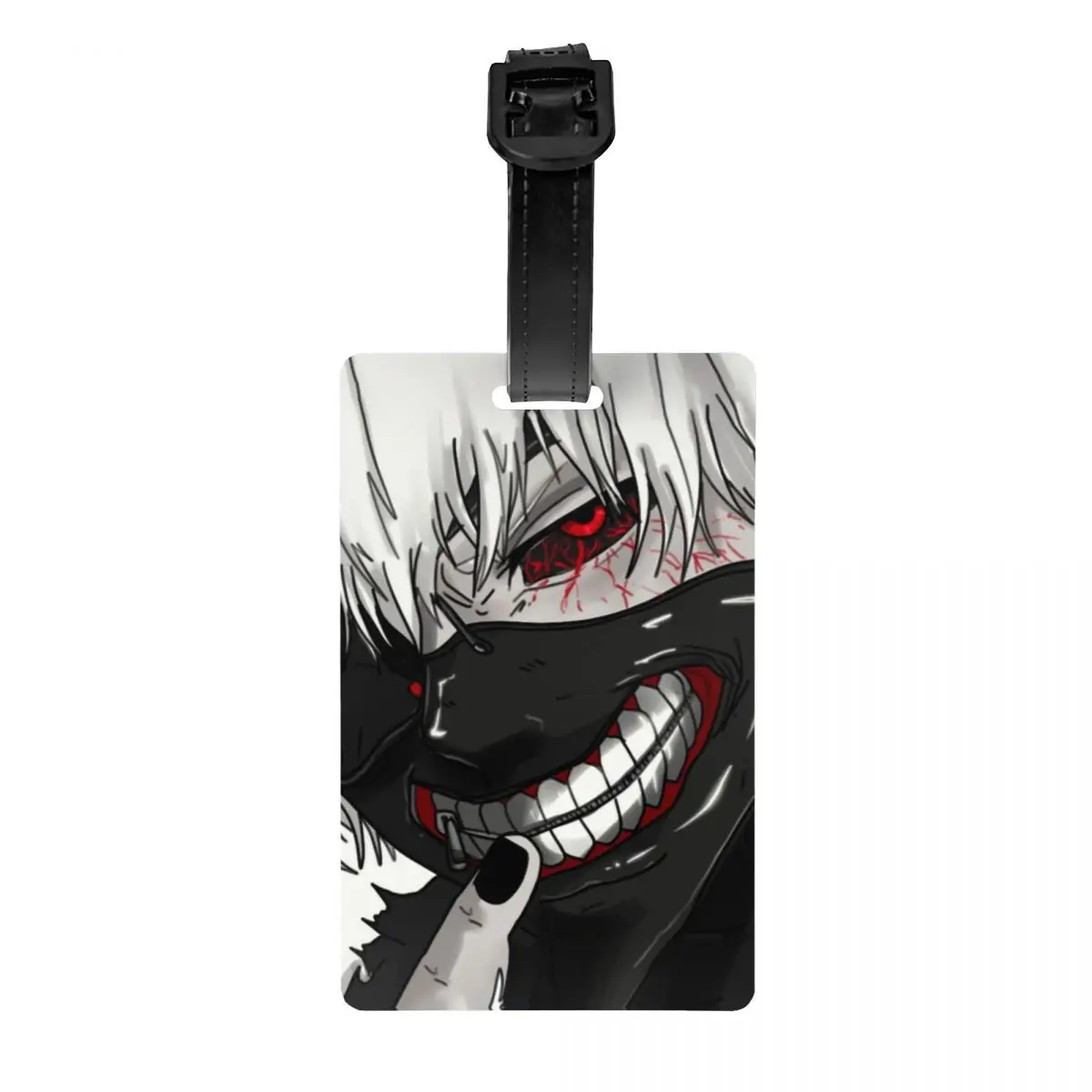 

Custom Horror Tokyo Ghoul Ken Kenaki Luggage Tag With Name Card Anime Manga Privacy Cover ID Label for Travel Bag Suitcase