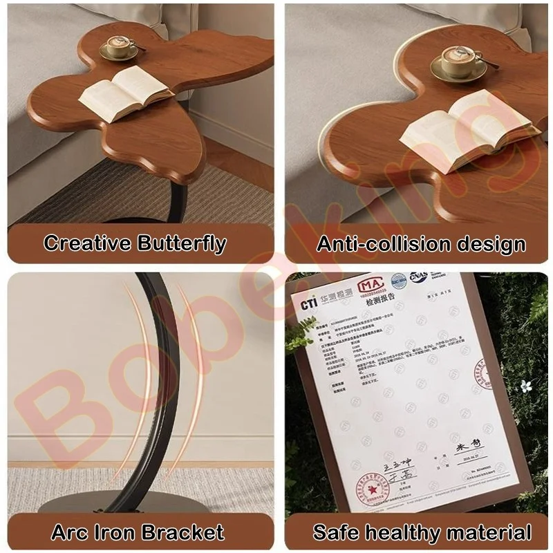 بوب كينج طاولة سرير جانبية - رف تخزين معدني - طاول...