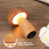 INS LED Night Light With Touch Switch Wooden Cute Mushroom Bedside Table Lamp For Bedroom Childrens Room Sleeping Night Lamps 3