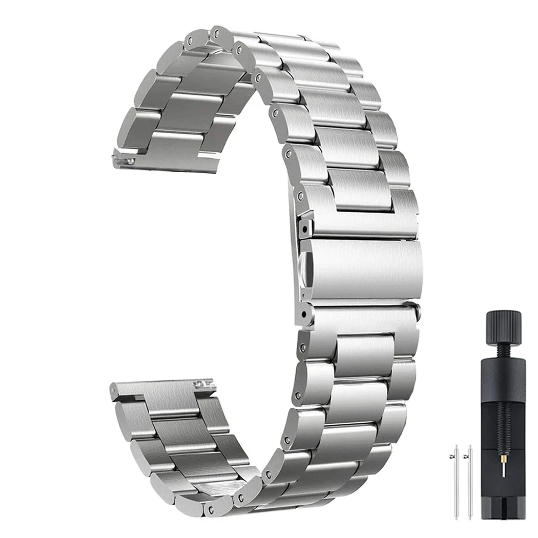 Elegant Mesh Metal Wristband Bracelet, Adjustable 18-24mm Strap