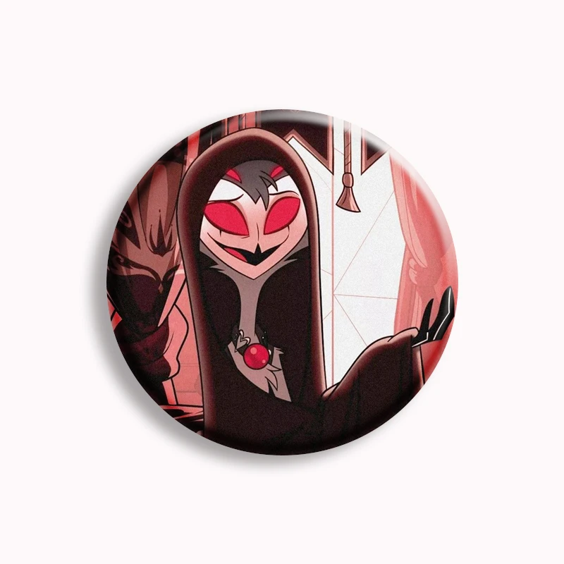 58mm Helluva Boss Robo Fizz Loona Button Pin Creative Cute