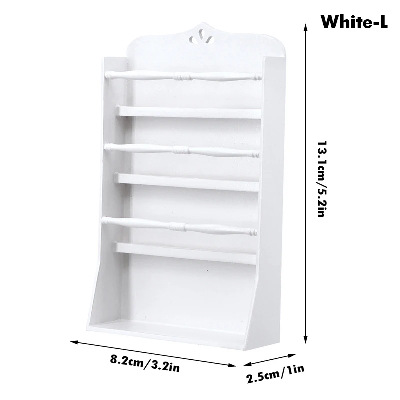 1/6 1/12 Dollhouse Miniature Bookcase Storage Rack Mini Wood Cherry Display Shelf Cabinet Cupboard Doll House Furniture Model