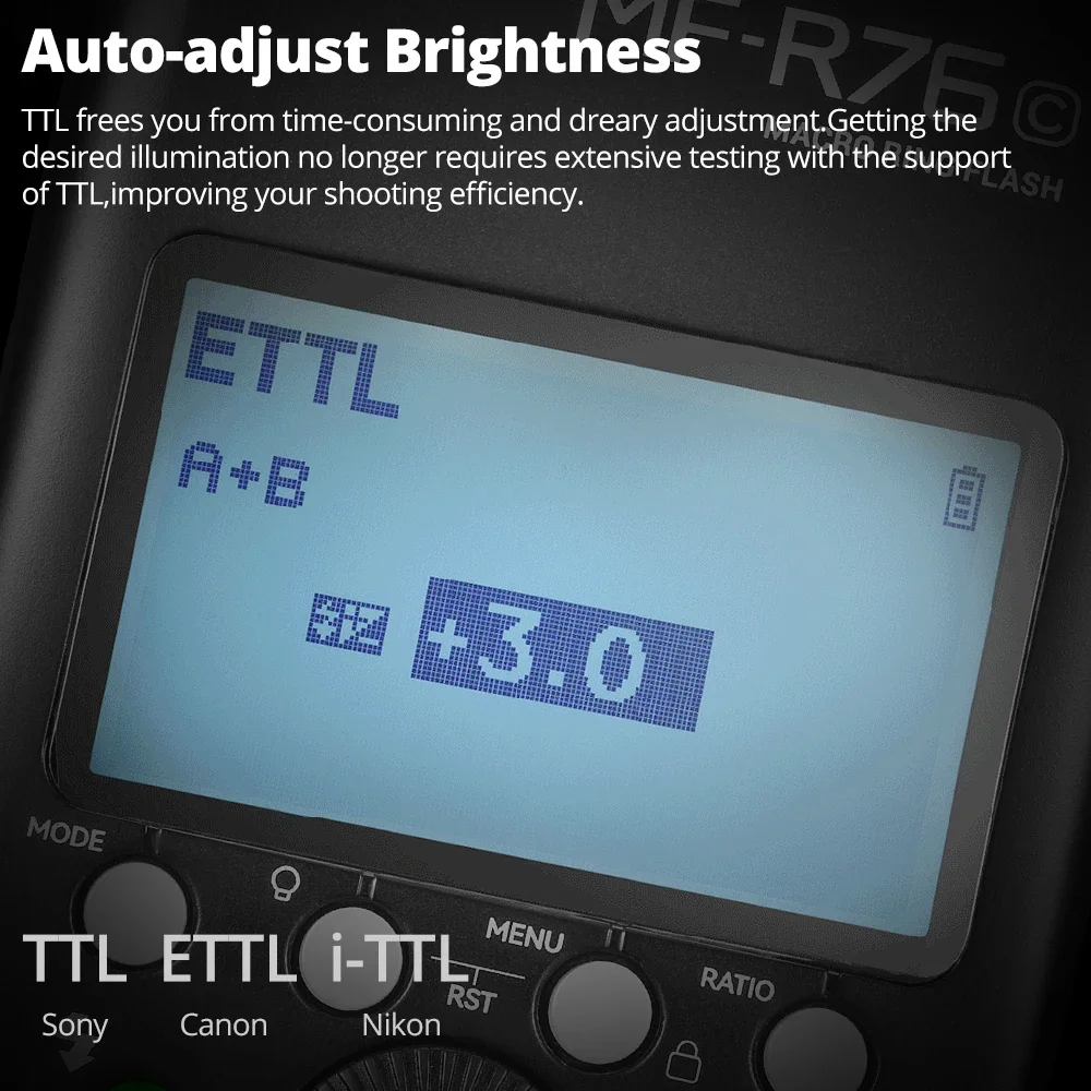 Godox MF-R76C MF-R76N MF-R76S TTL HSS 2.4G 무선 매크로 LED 링 라이트 스피드라이트 플래시 라이트, 캐논 니콘  카메라용
