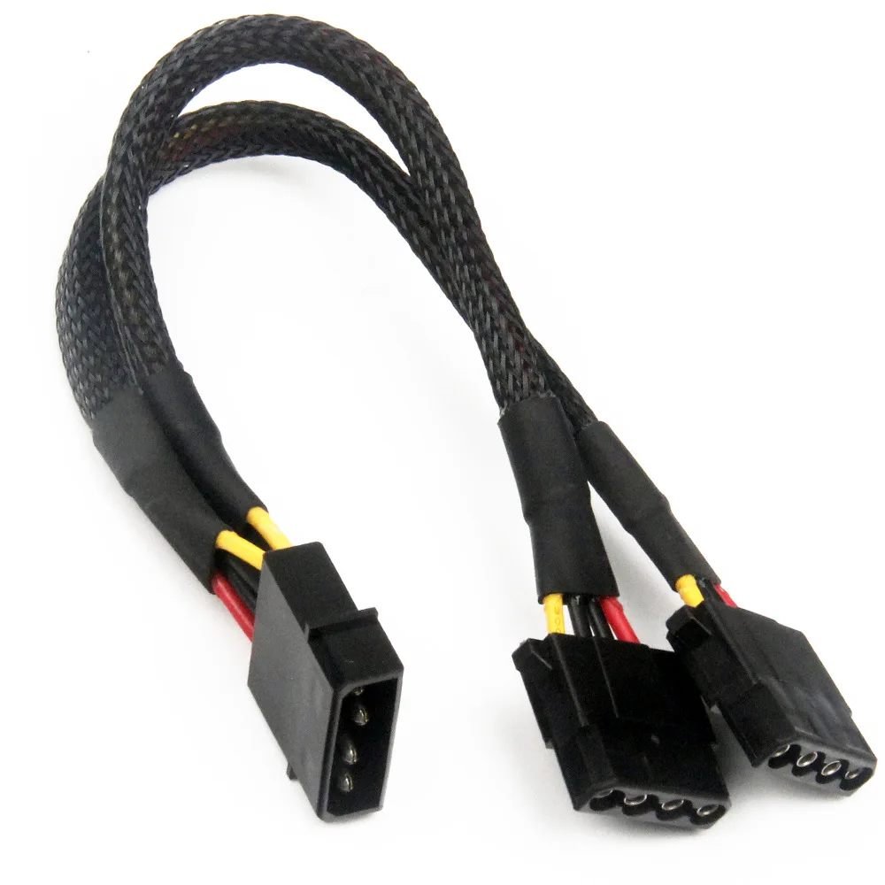 Cavo Alimentazione IDE A SATA 4 Pin - MEETOOT, Splitter 1 A 5, 18 AWG, 20+10+10+10+10 Cm
