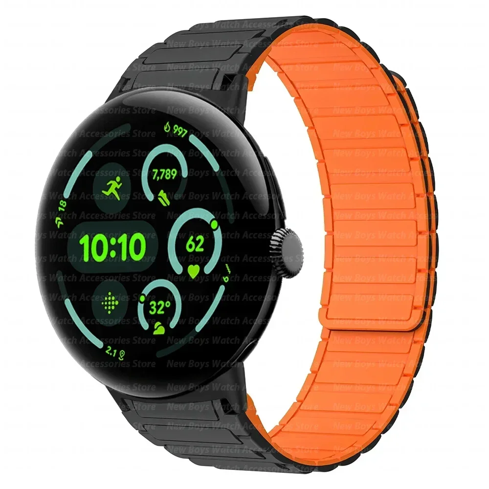 Magnetic Silicone Sport Band Wristband Replacement Bracelet
