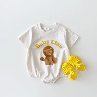 Newborn Baby Girl Cute Animal Short Sleeves Jumpsuit Thin Comfortable Cotton Bodysuit One Piece Boy Summer Outfits Clothing 3