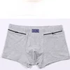 Men's Pockets Underwear Anti-theft Briefs Boxer Panties,two Zippers Pockets Cotton Underpants,mens Boxers Briefs,booty shorts 3