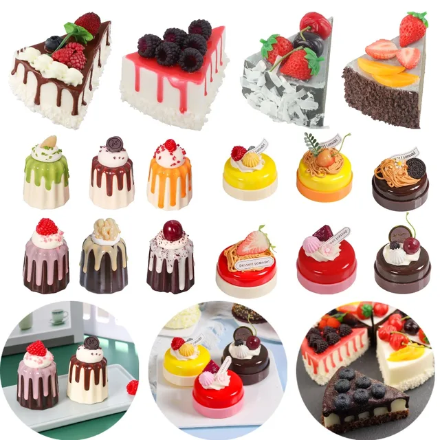 1PC Artificial Cakes Model Kitchen Ice Cream Dessert Fake Food Decoration Photography Simulation Cake Model Table Decoration