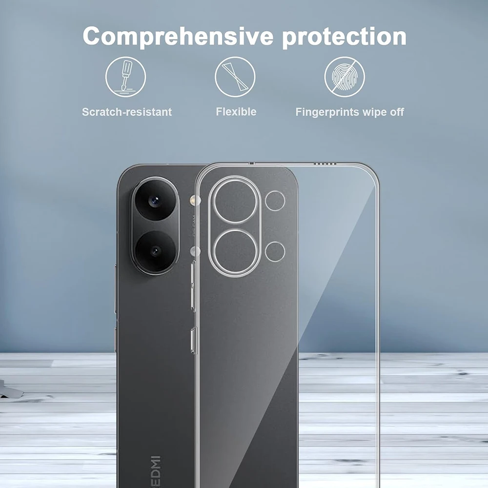 Ultra Thin Transparent Silicone Shockproof Case - Clear TPU Slim Shell
