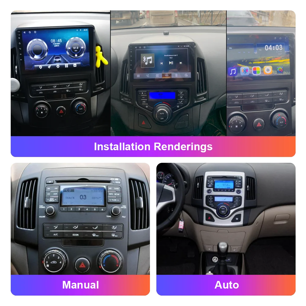 Auto Sat NAV Support Mirror Link MT AC AEBDF Android-Auto-Navigation für Hyundai I30 2007-2011 Auto-Stereo-Radio Multimedia-Player 
