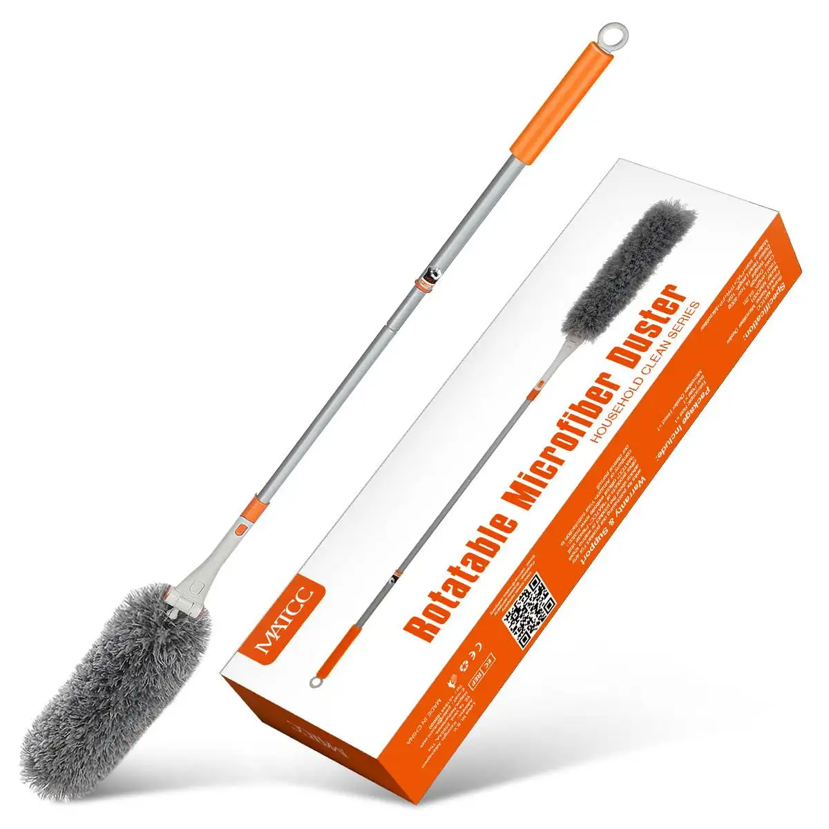 64in Microfiber Duster Long Extendable Duster Cleaner Brush Telescopic